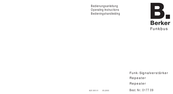 Berker 017709 Bedienungsanleitung