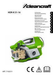 CleanCraft HDR-K 51-16 Übersetzung Der Originalanleitung
