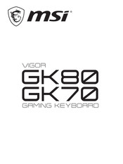 MSI VIGOR GK80 Anleitung