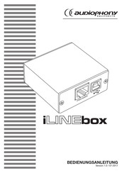audiophony iLINEbox Bedienungsanleitung