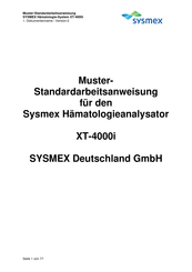 Sysmex XT-4000i Muster-Standardarbeitsanweisung