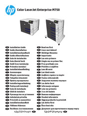 HP Color LaserJet Enterprise M750 Installationshandbuch