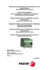 Fagor SBE9-10 I Allgemeine Bedienungssanleitung Für Installation, Gebrauch Und Wartung