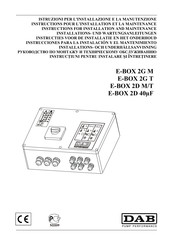 DAB PUMPS E-BOX 2D M Installations- Und Wartungsanleitungen