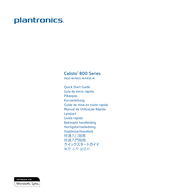 Plantronics Calisto 800 Serie Kurzanleitung