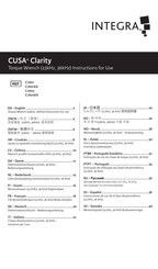 Integra CUSA Clarity C7601EA Bedienungsanleitung