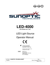 Sunoptic Technologies LED-4000 Bedienungsanleitung
