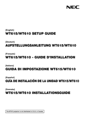 NEC WT615 Aufstellungsanleitung