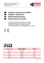 Riello Burners RS 28/M Typ 824 T1 Montage Und Bedienungs Anleitung