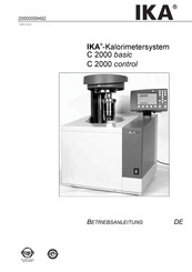 IKA C 2000 control Betriebsanleitung