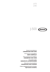 Jacuzzi J-500-Serie Vorinstallationsblatt
