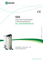 AO Smith SGS 120 Installations-, Benutzer- Und Wartungsanleitung