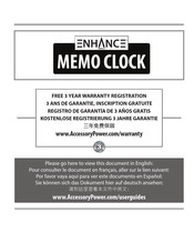 ENHANCE MEMO CLOCK Bedienungsanleitung