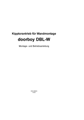 GILGEN doorboy DBL-W Montage- Und Betriebsanleitung