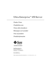Sun Microsystems Ultra Enterprise 450 Produkthinweise