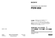 Sony PDW-850 Handbuch