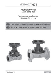 Gemü 675 Original Einbau- Und Montageanleitung