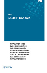Mitel 5550 IP Console Installationshandbuch