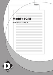 Diamond F15G/M Installations-, Betriebs- Und Wartungsanleitungen