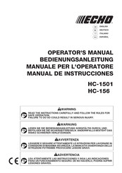 Echo HC-156 Bedienungsanleitung