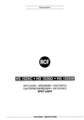 RCF HS 1026W Sicherheitsanweisungen Und Bedienungsanleitung