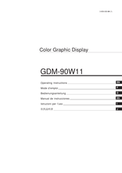 Sony GDM-90W11 Bedienungsanleitung