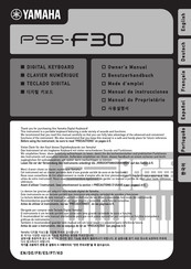 Yamaha PSS-F30 Benutzerhandbuch
