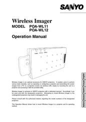 Sanyo Wireless Imager POA-WL11 Bedienungsanleitung