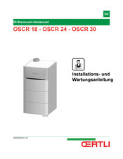 OERTLI OSCR series Installations- Und Wartungsanleitung