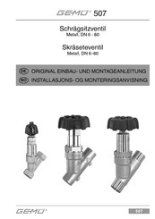 Gemü 507 Original Einbau- Und Montageanleitung