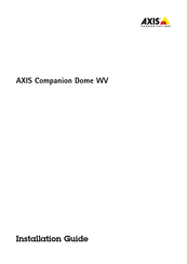 Axis Companion Dome WV Installationsanleitung