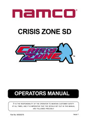 NAMCO crisis zone SD Handbuch