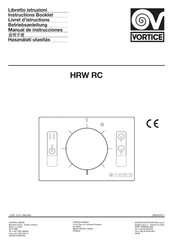 Vortice HRW RC Betriebsanleitung