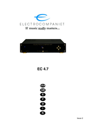 ELECTROCOMPANIET EC 4.7 Gebrauchsanweisung
