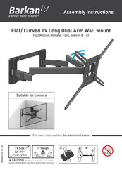 Barkan Flat/ Curved TV Long Dual Arm Montageanleitung
