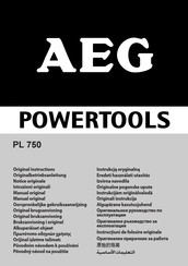 AEG Powertools PL 750 Originalbetriebsanleitung