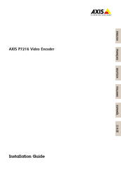 Axis P7216 Installationsanleitung