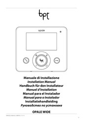 Bpt OPALE WIDE Handbuch Für Den Installateur