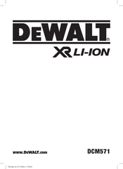 DeWalt XR LI-ION DCM571 Originalanweisungen