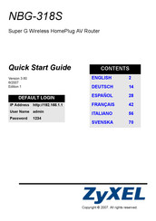 ZyXEL NBG-318S Schnellstartanleitung