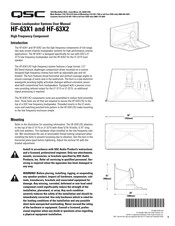 QSC Audio HF-63X1 Benutzerhandbuch