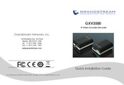 Grandstream GXV3500 Kurzanleitung