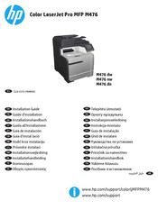 HP Color LaserJet Pro M476 nw Installationshandbuch