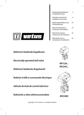 Vetus MV12A Serie Bedienungshandbuch Und Einbauanleitung