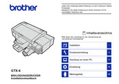 Brother GTX-4 Installationshandbuch