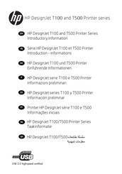 HP T500 Printer Serie Einführende Informationen