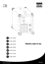 GYS PROGYS 220E FV CEL Sicherheitsanweisungen