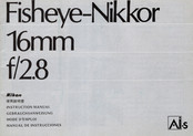 Nikon Fisheye-Nikkor 16mm f/2.8 Gebrauchsanweisung