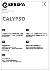 Erreka CALYPSO Bedienungsanleitung