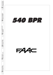 FAAC 540 BPR Bedienungsanleitung